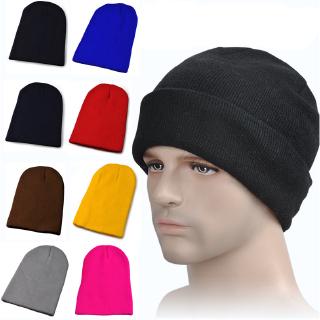 Mũ Beanie Dệt Kim Màu Đen Phong Cách Hip Hop Cho Nam Và Nữ