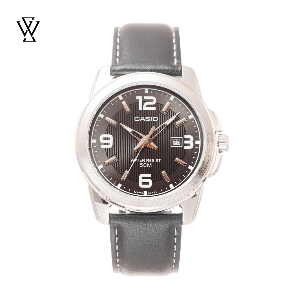 Đồng Hồ Quartz Nam Casio WATCHSTORE MTP-1314L-8AVDF Thiết Kế Kính Khoáng 45mm, Dây Đeo Da Và Vỏ Thép Không Gỉ