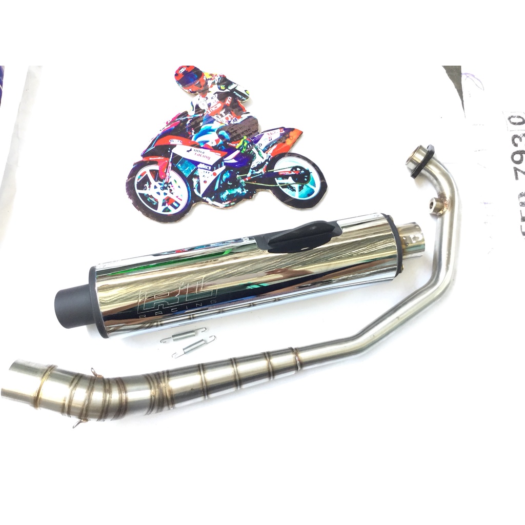 Bộ pô CBR ĐẦU INOX 304 full cổ inox 2 khúc 304 exciter, winer, sonic, raider fi, satria, gsx,...