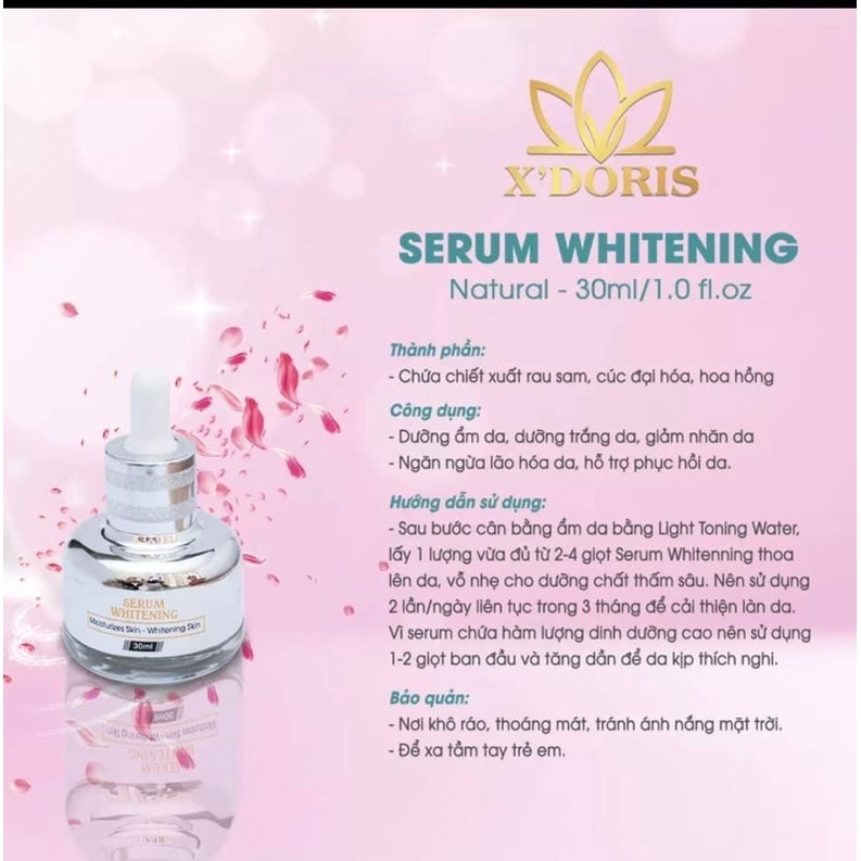 Serum trắng da, giảm nhăn, phục hồi da yếu X’DORIS