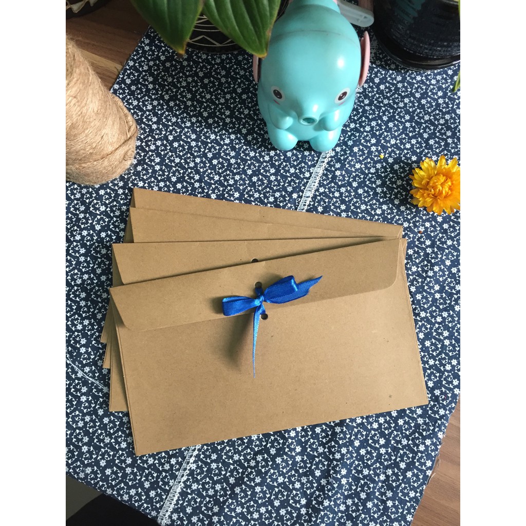 Phong bì thư 15.5*21cm giấy mỹ thuật set10