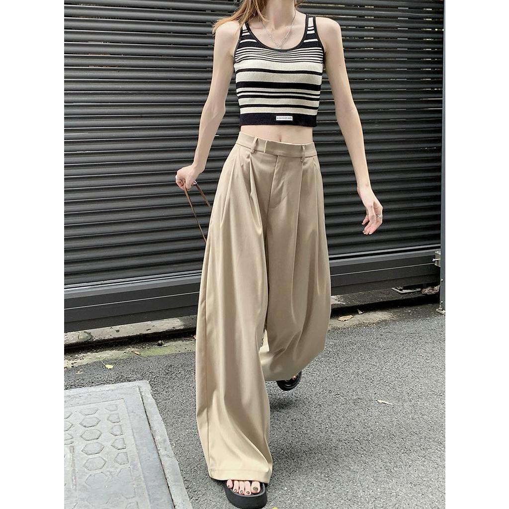 Quần Dài Ống Rộng Lưng Cao Thời Trang Mùa Thu 63195