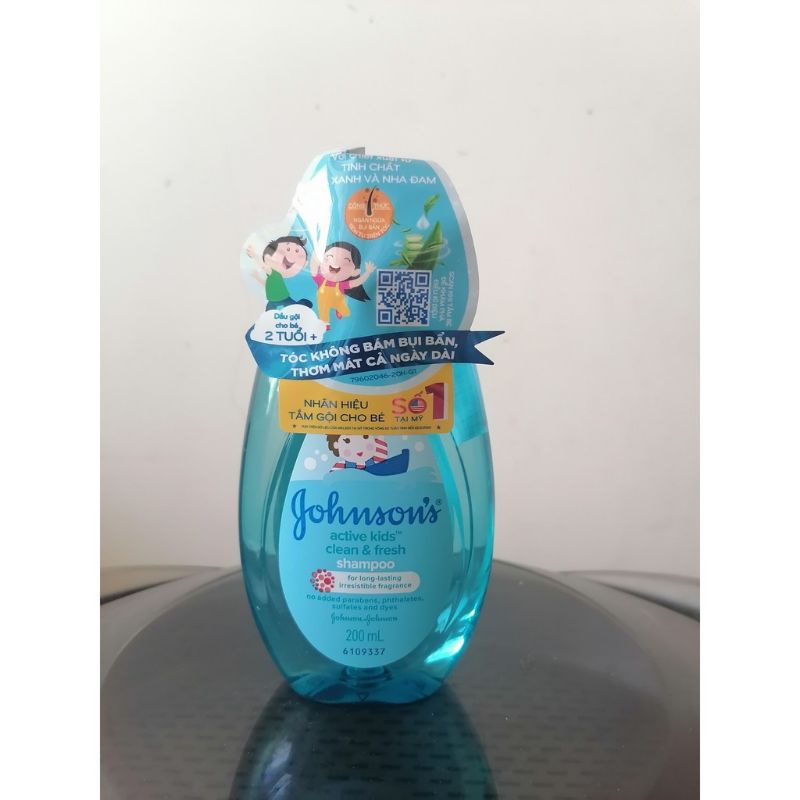 Dầu gội Johnsons Baby 200ml óng mượt bé gái, thơm mát năng động bé trai mới