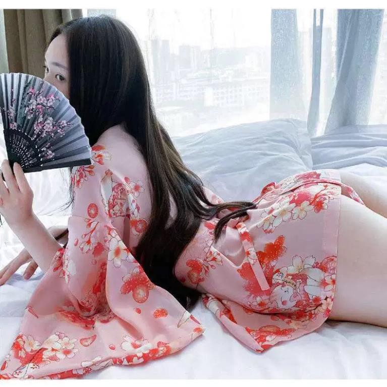 Đầm ngủ sexy phong cách Kimono Nhật Bản gợi cảm