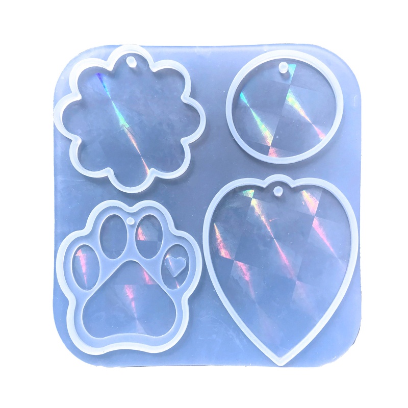 Sa Khuôn Silicone Làm Bông Tai Móc Khóa Hình Bóng Đèn DIY