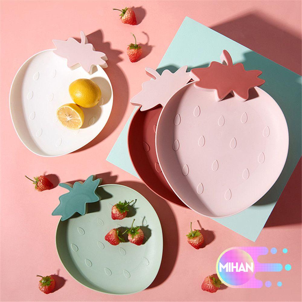 Khay Nhựa Đựng Trái Cây / Đồ Ăn Vặt / Trang Sức Hình Trái Dâu Nhiều Màu Dễ Thương Mihan1