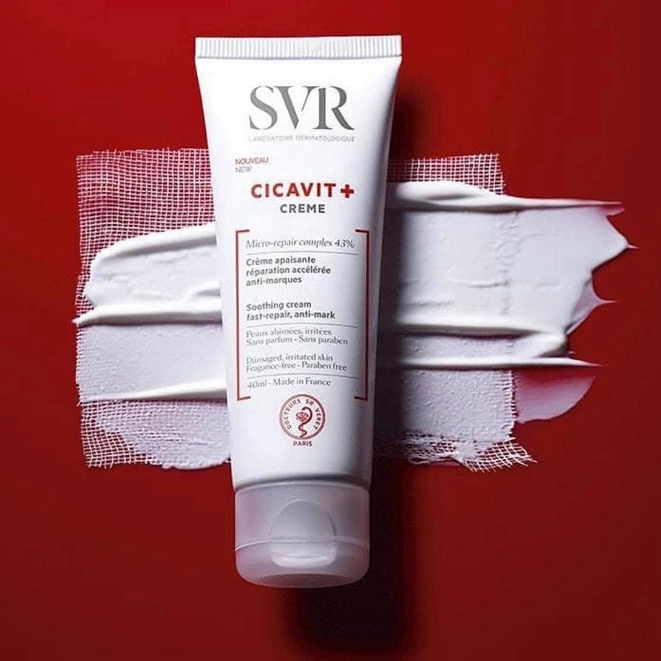 ✅ Kem Dưỡng SVR CICAVIT+ Crème 40ml Làm Dịu Phục Hồi Da Dành Cho Da Thương Tổn, Nứt Nẻ, Mẫn Đỏ