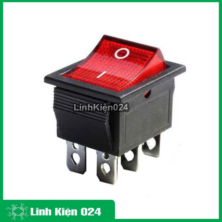 Công tắc bập bênh KCD4 16A/250V 6Pin 31x25mm