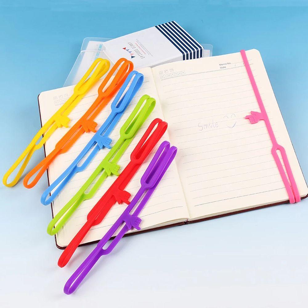 Kẹp Đánh Dấu Trang Sách Bằng Silicone Co Giãn Hình Ngón Tay