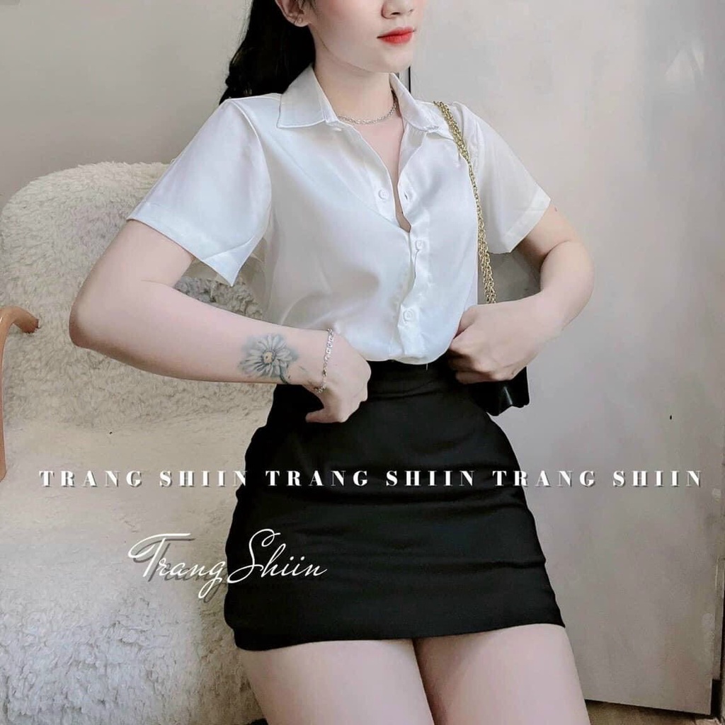 ÁO SƠ MI LỤA TAY NGẮN