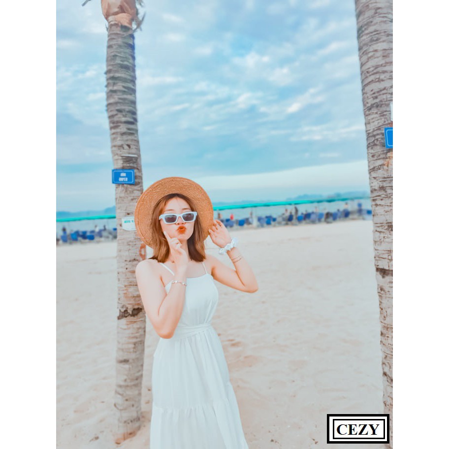 Đầm maxi 2 dây màu trơn có lót Cezy D33 | BigBuy360 - bigbuy360.vn