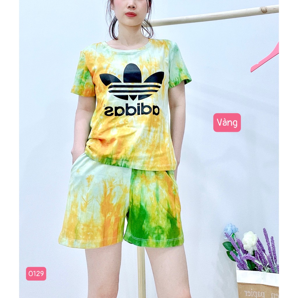 (A400)Sét/Bộ nữ ADIDAS phối loang áo thun ngắn tay + quần đùi cực xinh thời trang tinh tế cá tính đẹp xuất sắc cực hót