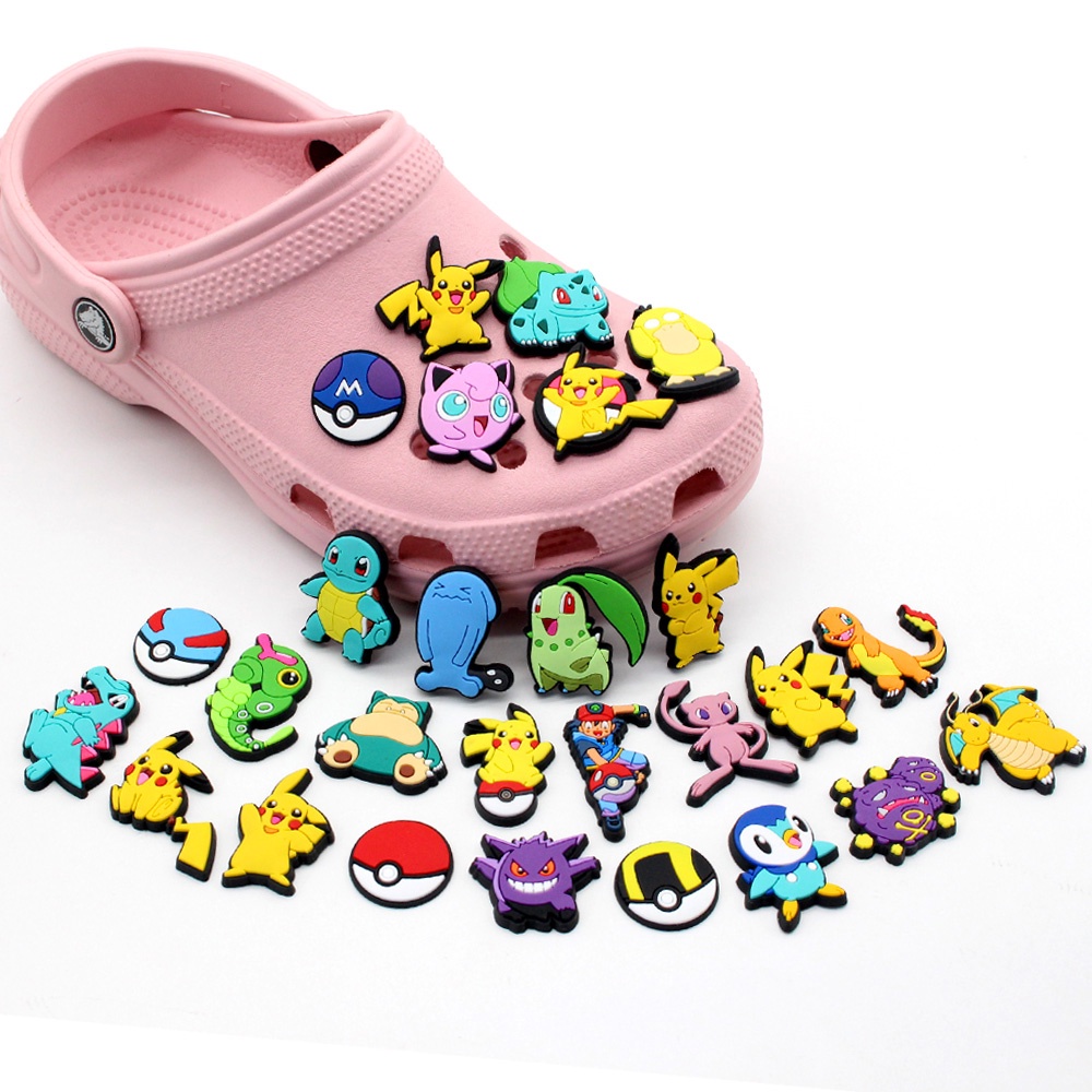 Jibbitz Ghim Cài Dép Crocs Diy Hình Hoạt Hình Pokémon Trang Trí