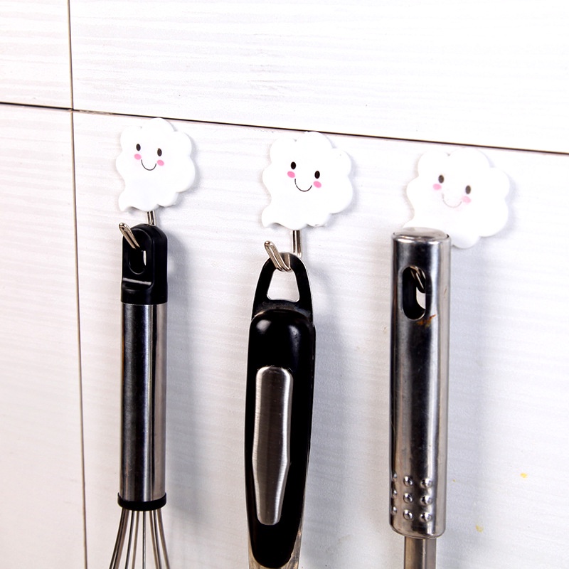 Set 3 móc treo đồ dán tường hình đám mây hoạt hình sáng tạo