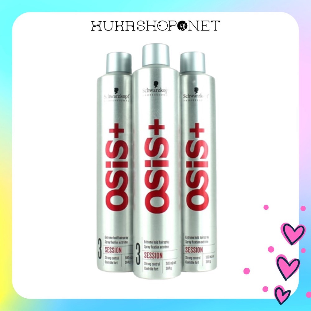 Keo Xịt Giữ Nếp Siêu Cứng Osis+ 3 Session Extreme Hold Hairspray 300ml