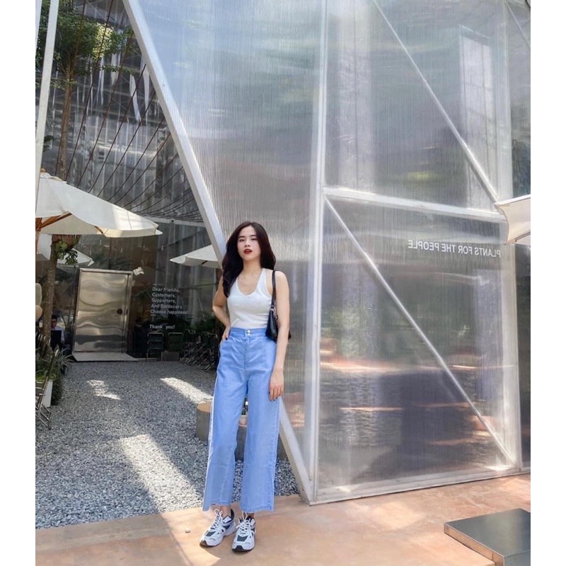 QUẦN XANH CULLOTES GIẢ JEAN