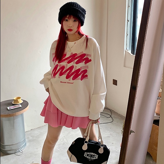 Áo Thun Sweater Mỏng Dáng Rộng Kiểu Hàn Quốc Thời Trang Mùa Thu Cho Nữ