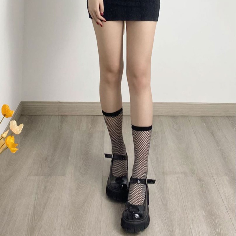 Xixi Tất Lưới Nhỏ Viền Ren Phong Cách Harajuku Ngọt Ngào Cho Nữ