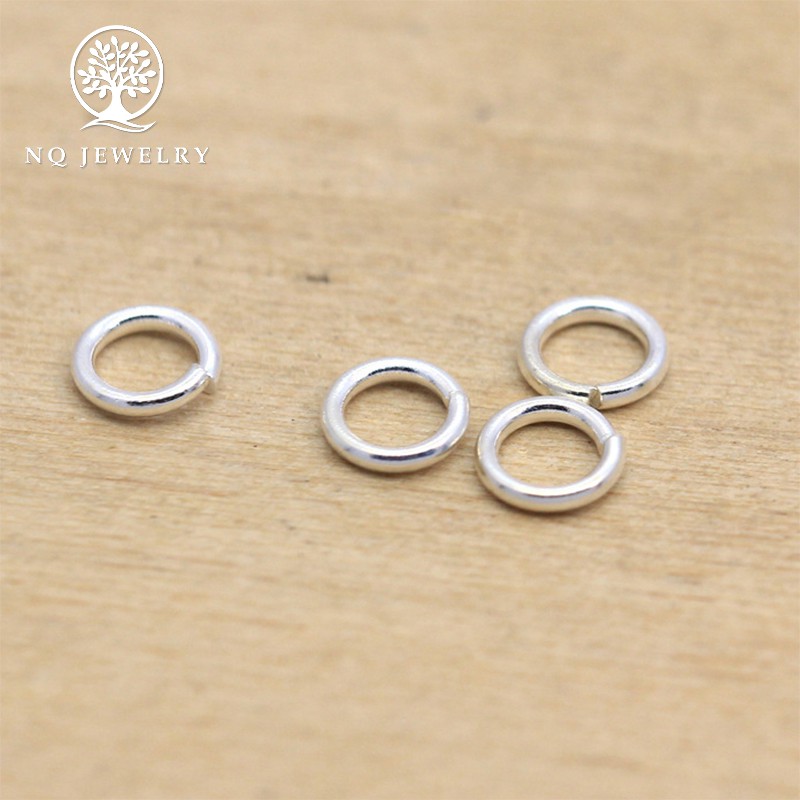 Combo 10 charm bạc khoen tròn hở (hở) - NQ Jewelry