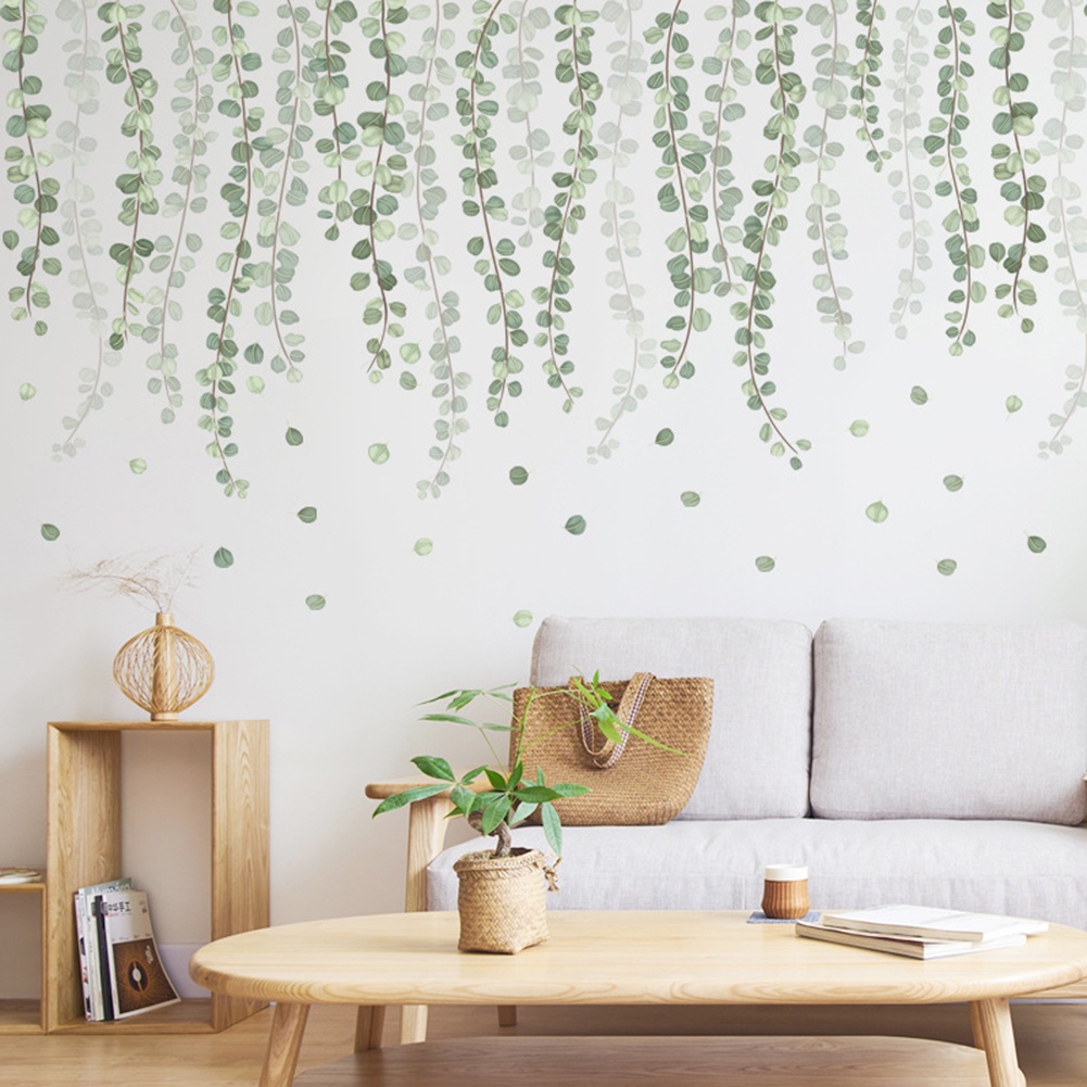 (livecity1.br) Đề Can Dán Tường DIY Hình Lá Cây Trang Trí Phòng Khách / Phông Nền TV