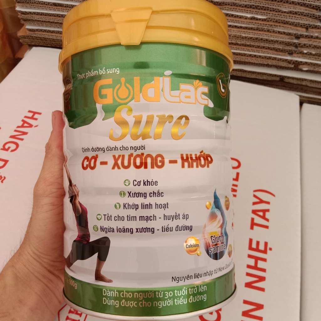 Sữa xương khớp cho người già, tiểu đường Goldlac Sure cao cấp 900g dành cho người trên 30 tuổi