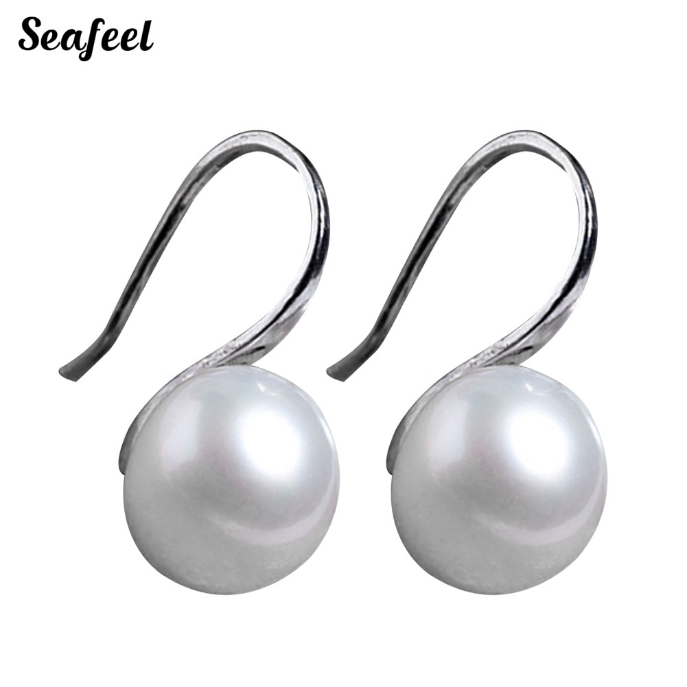 SF Fashion Women Faux Pearl Mini Ear Hooks Earrings Party Jewelry Gift
