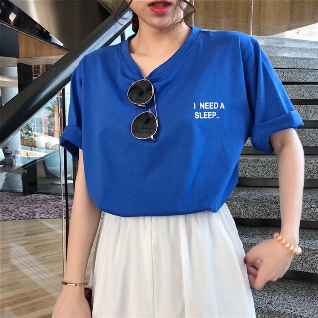 Áo thun [ % Hình Thật ] tay lỡ I NEED mẫu cặp mới