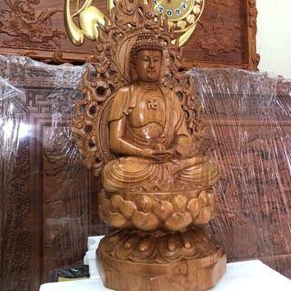 Phật A Di Đà Gỗ Hương Cao 50 cm