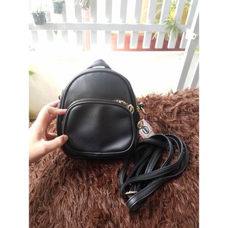 [Sale Sập Sàn] Balo Mini Da Mềm, Đen Lì Nhỏ Gọn Cực Xinh