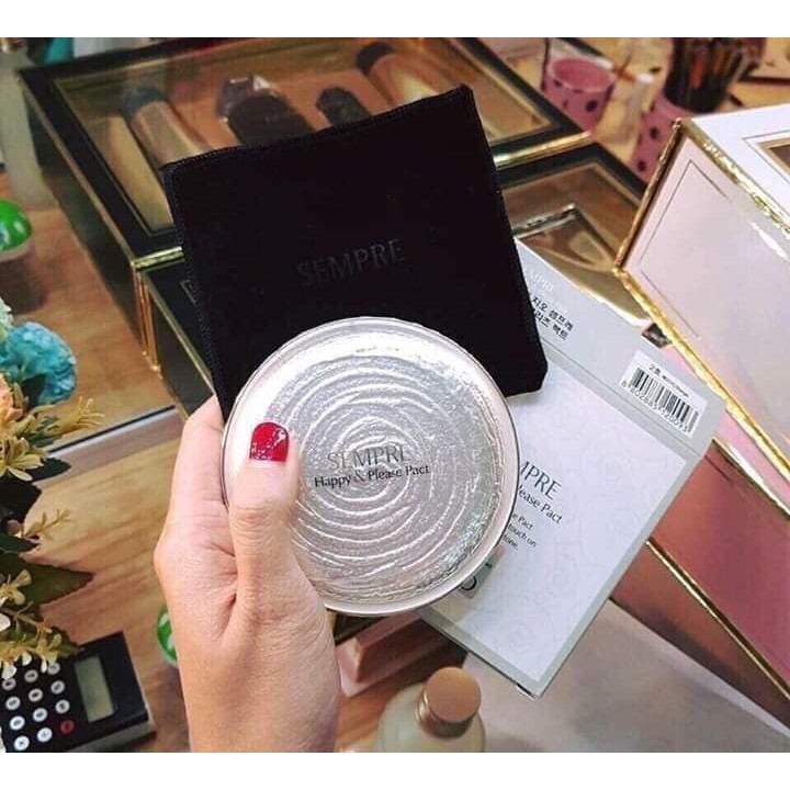 Phấn Geo Trắng siêu mịn Sempre Happy &amp; Please Pact