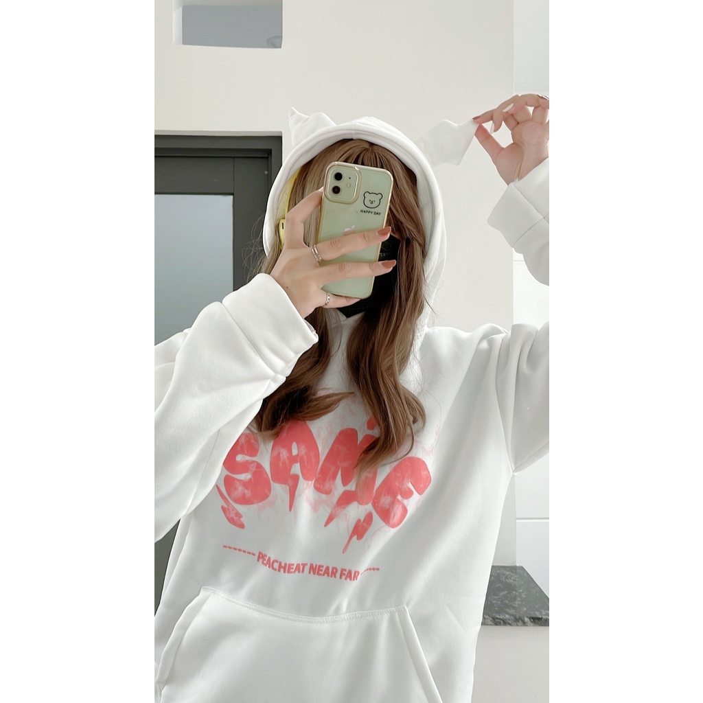 ÁO HOODIE UNISEX CHỮ `SAME` NẶNG GẦN 1KG CÓ NÓN CÓ SỪNG HÀNG CAO CẤP