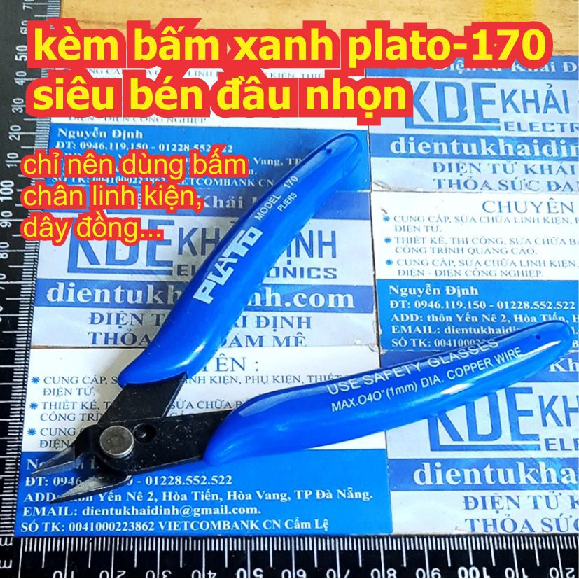 Kèm bấm xanh plato-170 siêu bén đầu nhọn kde3187