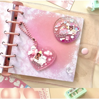 Móc khoá gradient mặt trơn làm keyring idol KPOP | BDK005