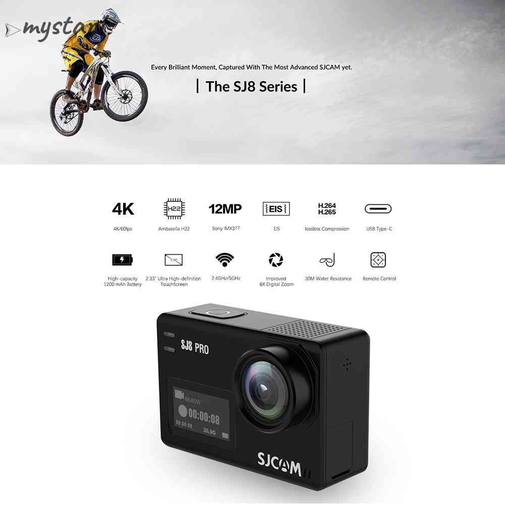 Camera Hành Trình Góc Rộng 170 Độ SJCAM SJ8 Pro 2.33 Inch