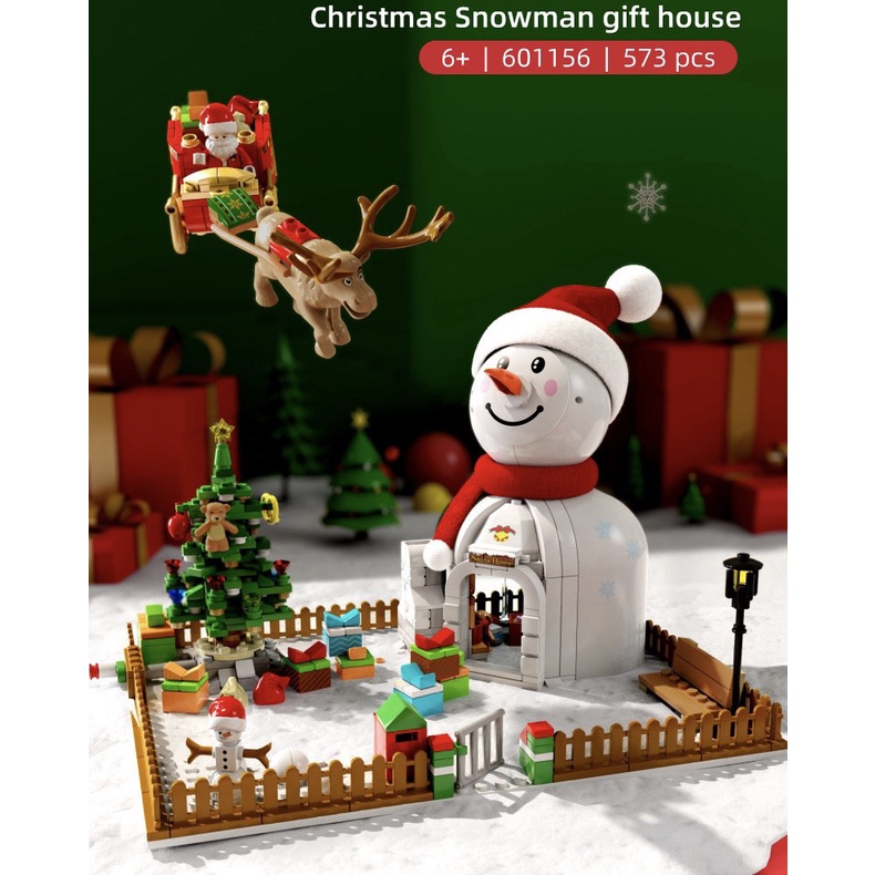Lego ngôi nhà giáng sinh 573 chi tiết - Hãng Sembo Block