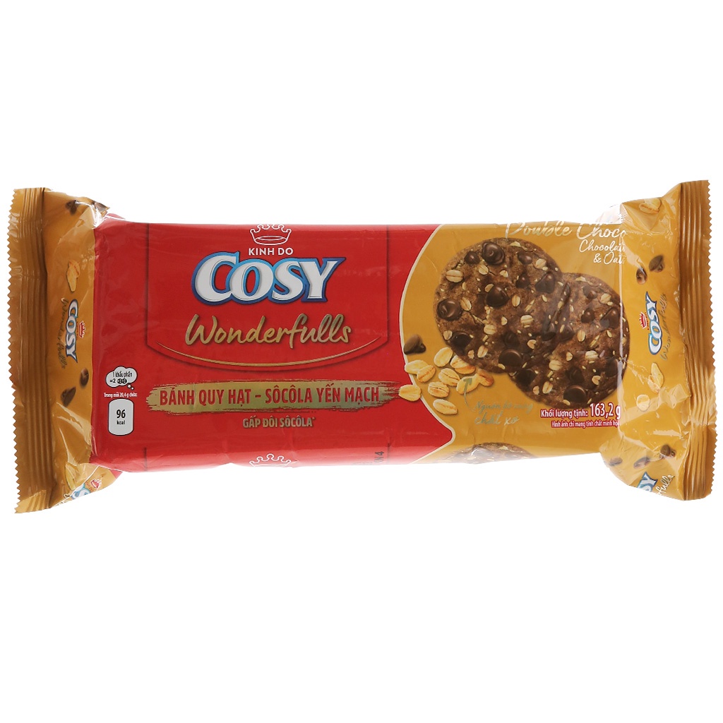 Bánh quy hạt Socola yến mạch Cosy gói 163.2g