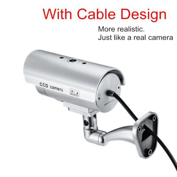 Sale 69% Camera an ninh mô phỏng gắn ngoài trời chống thấm nước, Silver Giá gốc 102000đ- 122B106