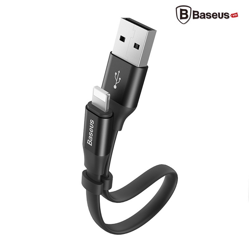 ✔HÀNG CHÍNH HÃNG ✔Cable Lightning 23cm Baseus Nimble Cho IPhone-Cáp Baseus Dây cáp sạc Ngắn 2in1 Dùng Cho Pin Dự Phòng