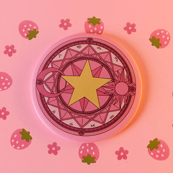 [Hàng mới về] Gương trang điểm mini họa tiết kỳ lân hoạt hình dễ thương cầm tay tiện lợi