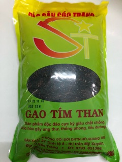 Gạo Tím Than ST - túi 2kg