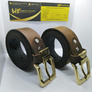 ✅Da Thật Khóa Đồng Nguyên Khối✅ Thắt Lưng Da Bò SÁP Nguyên Tấm 100% Khóa Đồng Đúc Nguyên Khối Dây Nịt Nam Hàng Chất