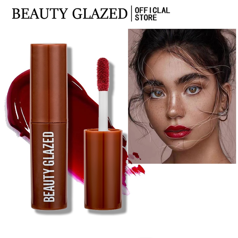 BEAUTY GLAZE chocolate mờ mặt sương mù Lip Glaze son môi không phai màu không thấm nước B35A