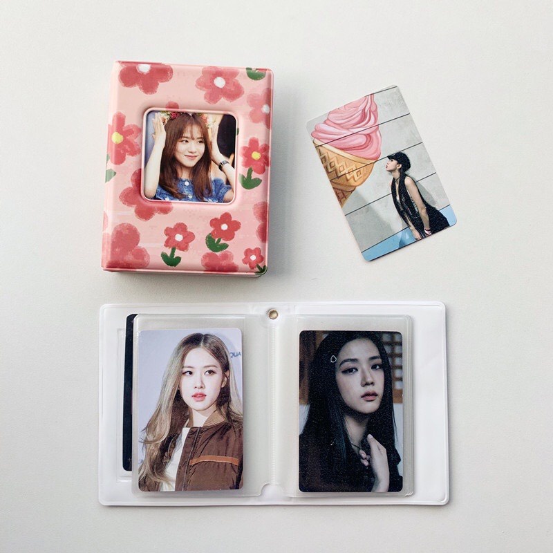 Collect book/ album 32 ảnh 3 inch - hình gấu và hoa xinh xắn - dùng để sưu tầm và bảo quản photocard, ảnh polaroid