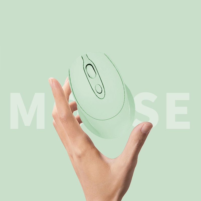 Chuột không dây Bluetooth có cáp sạc 2.4ghz không gây tiếng ồn cho Pc/Laptop