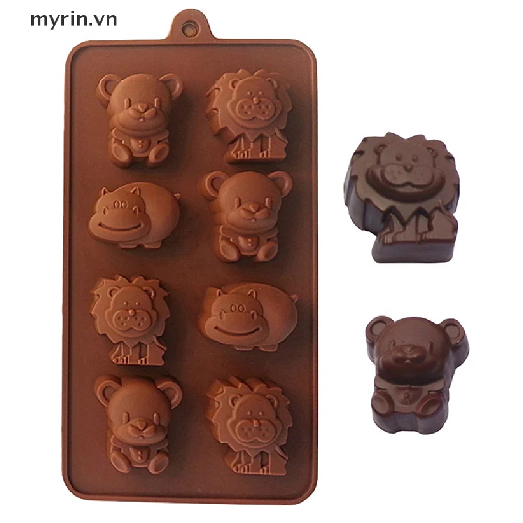 Khuôn Silicone Tạo Hình Làm Bánh Kẹo Hình Động Vật DIY