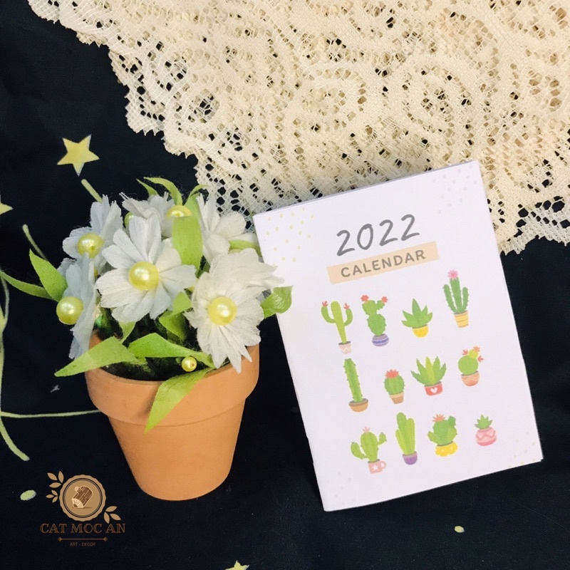 🌼 SỔ LỊCH 2022 MINI HANDMADE + NOTE SIÊU CUTE 🌼