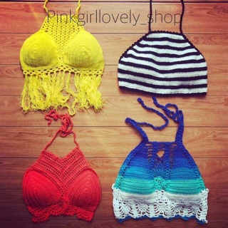 Bikini áo móc len