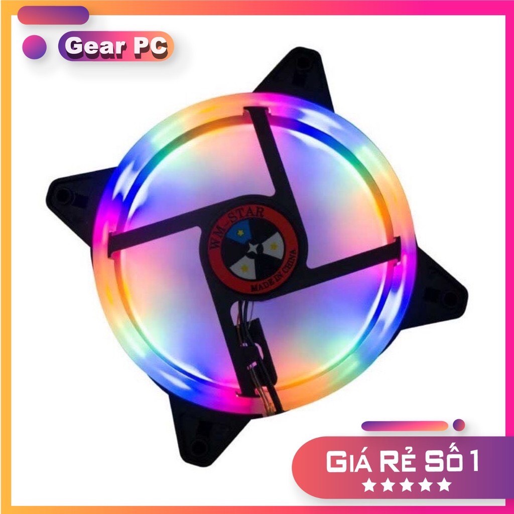 Fan Led  12cm Làm Mát Cho Case Máy Tính - Quạt Tản Nhiệt, Fan Led RGB WM Star V8