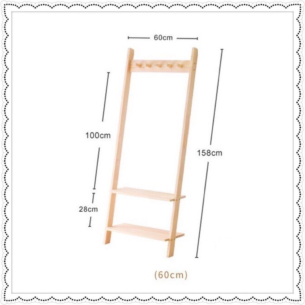 Gia/Thang gỗ dựa tường treo quần áo 𝐅𝐑𝐄𝐄 𝐒𝐇𝐈𝐏 phụ kiện chụp hình, Kệ treo đồ decor shop(Giá tại xưởng)