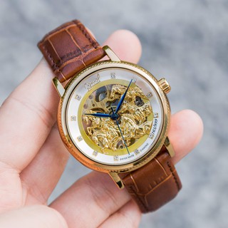 Đồng hồ Nam Ogival cơ, dây da, bảo hành 12 tháng- Đồng hồ Ogival nam MTP-STORE